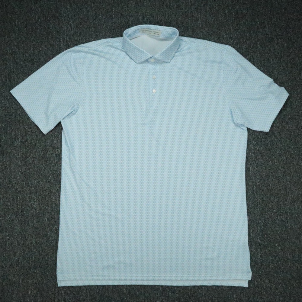 Holderness Bourne Shirt Mens XL Blue White The McCauley Polo Golf Thirsty Goat